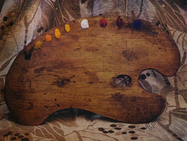 The palette of Philip Alexius de László, 1934. Artist: Unknown.