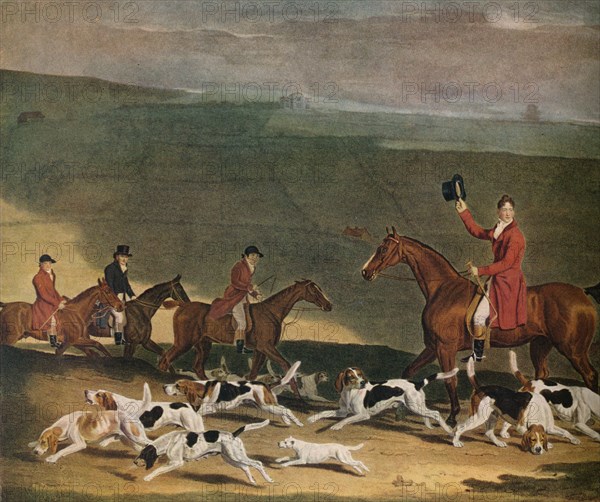 'Francis Dukinfield Astley, Esq., and his Harriers', 1809. (1941). Artist: Richard Woodman.