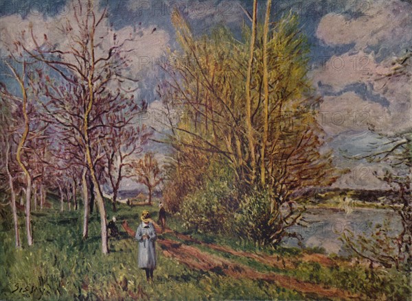 'Spring on the River Banks', late 19th century. (1941). Artist: Alfred Sisley.