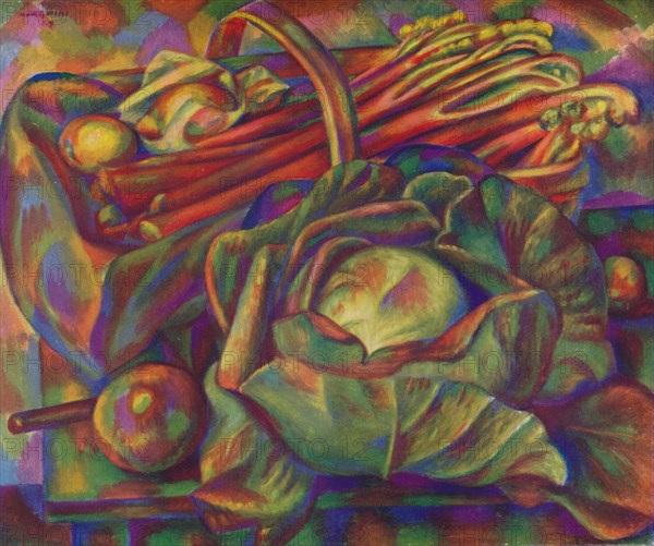 'Cabbage and Rhubarb (Savoy Green)', 1929 (1930). Artist: Mark Gertler.