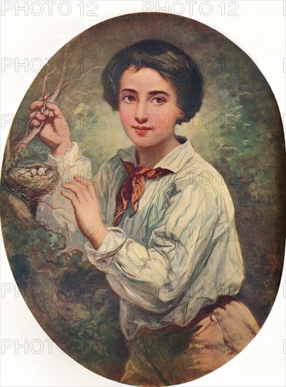 'Boy with Bird's Nest', 1852. Artist: Bernard Charles Chiapory