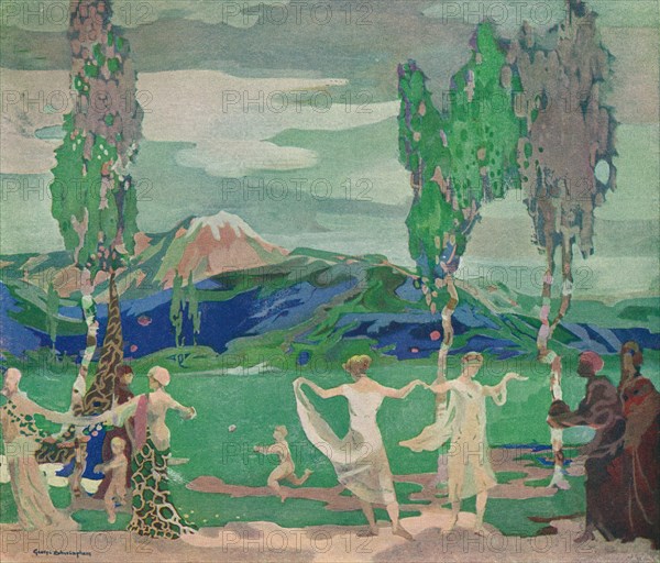 'The Fields of Avatar', c20th century (1914-1915). Artist: George Sheringham.