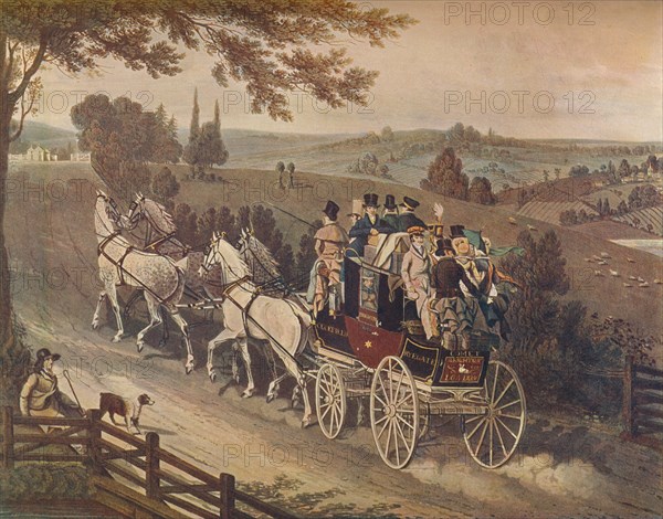 'Stage Coach', 1822. Artist: Matthew Dubourg.