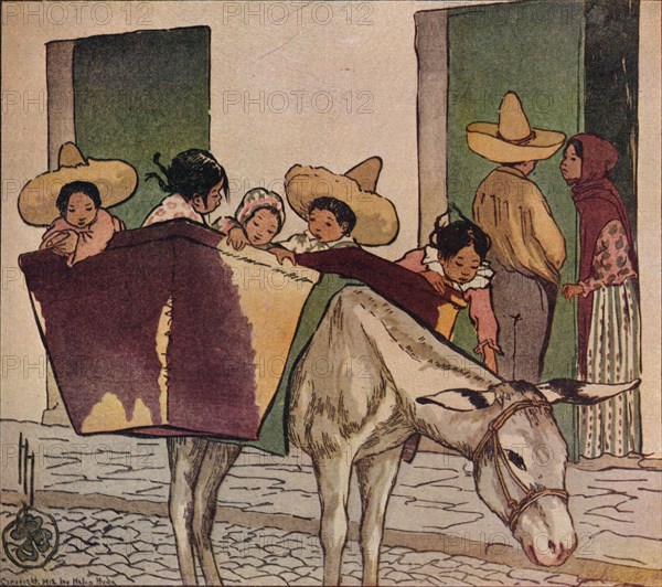 'An Interlude - The Breadman's Donkey', 1912. Artist: Helen Hyde.