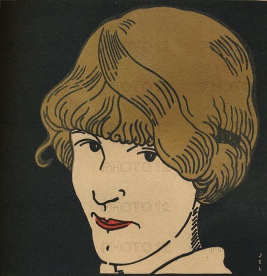 'Masque Aux Cheveux D'Or.', 1912. Artist: Jean-Emile Laboureur.