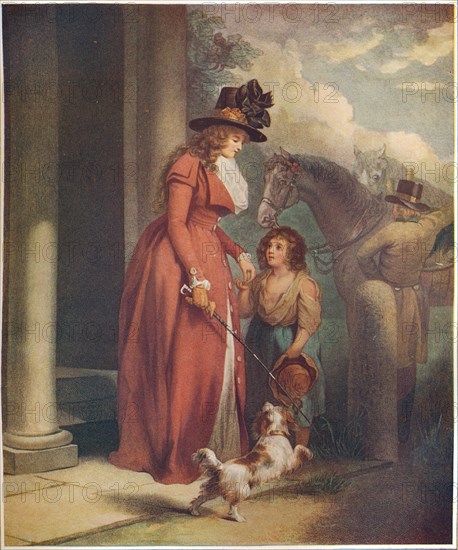 'The Squire's Door', 1790. Artists: Benjamin Duterrau, JT Herbert Baily.