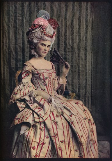 'A dress of charming proportion in beautiful French brocade. Period 1775-85', c1913. Artist: Unknown.