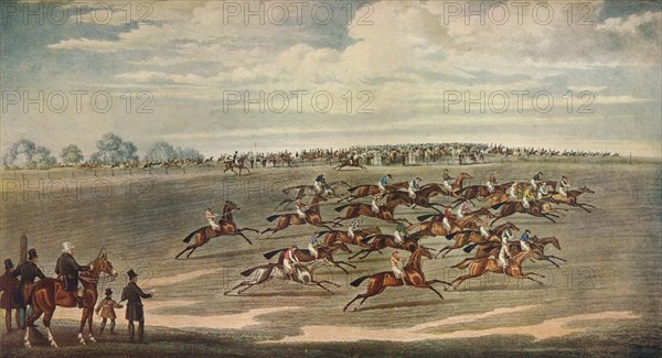 'Epsom Races', 19th century. Artist: Smart & Hunt.