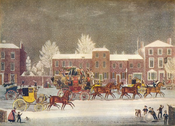 'Approach to Christmas', c19th century. Artist: George Hunt.