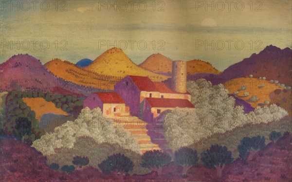 'Sunset near Colliure', c20th century. Artist: Derwent Lees.