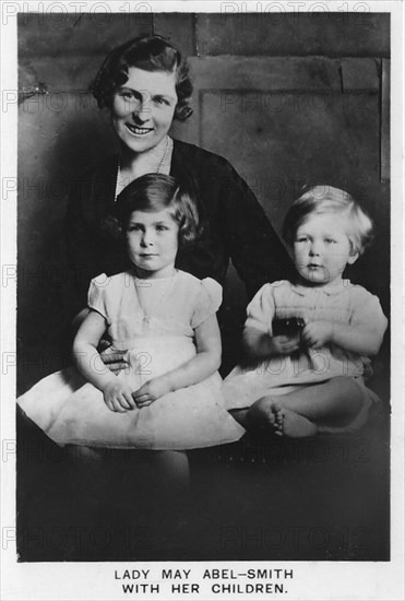 'Lady May Abel-Smith with her Children', 1937. Artist: Unknown.