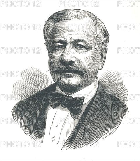 'Ferdinand de Lesseps, French diplomat and later developer of the Suez Canal', 1893.  Artist: Unknown.