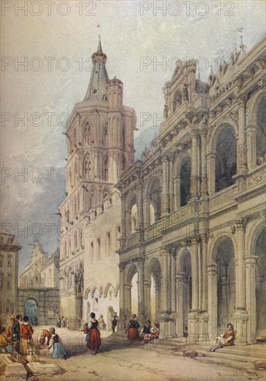 'Town Hall, Cologne', c1841. Artist: William Leighton Leitch.