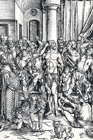 'The Flagellation of Christ', 1498 (1906). Artist: Albrecht Durer.