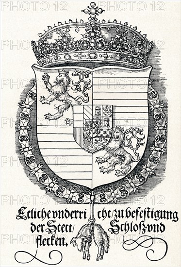 'The Coat of Arms of Ferdinand I, King of Hungary and Bohemia', 1527 (1906). Artist: Albrecht Durer.