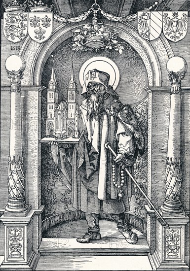 'St Sebaldus in the Niche', 1518 (1906). Artist: Albrecht Durer.
