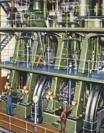 Huge triple expansion pumping engine, 1938. Artist: Unknown.