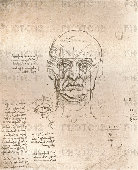 Drawing illustrating the theory of the proportions in the human figure, c1472-c1519 (1883). Artist: Leonardo da Vinci.