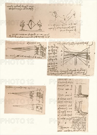 Five drawings illustrating the theory of painting, c1472-c1519 (1883). Artist: Leonardo da Vinci.