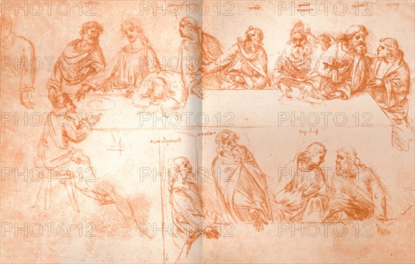 Preparatory sketch for the painting of `The Last Supper`, c1494-c1499 (1883). Artist: Leonardo da Vinci.