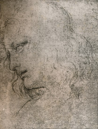 Study for the head of St Philip in `The Last Supper`, c1494-c1499 (1883).  Artist: Leonardo da Vinci.