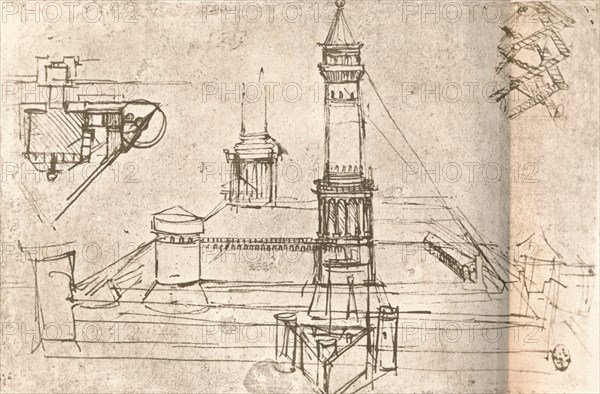 Architecture for castles, c1472-c1519 (1883). Artist: Leonardo da Vinci.