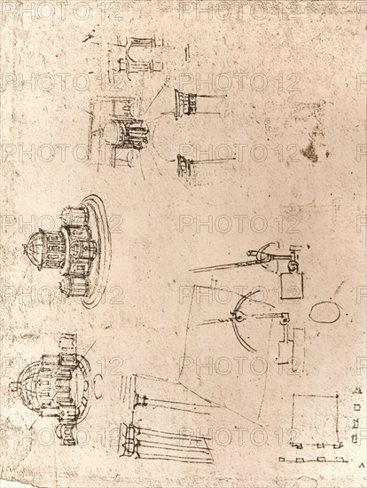Drawing of ecclesiastical architecture, c1472-c1519 (1883). Artist: Leonardo da Vinci.