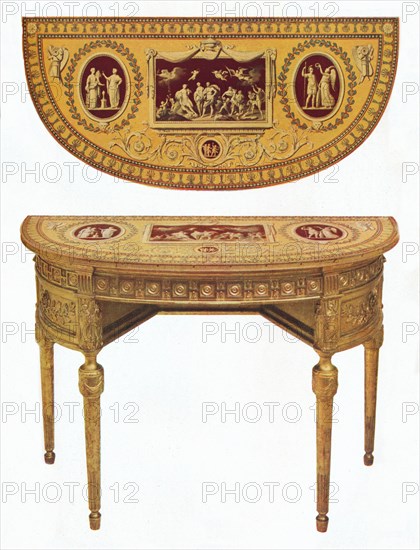 'One of a pair of Adam side-tables, the top painted in the manner of Pergolesi', 18th century. Artist: Robert Adam.