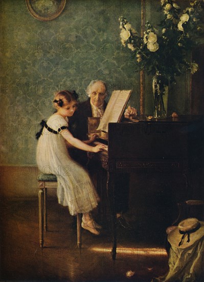 'The Music Lesson', 18th century. Artist: Jules-Alexis Muenier.