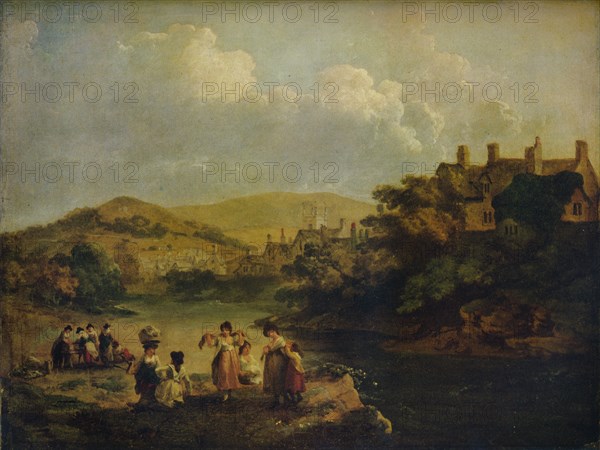 'Women Washing Clothes in a Welsh Stream', 1790. Artist: Julius Caesar Ibbetson.