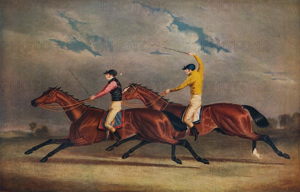 'Matilda Beating Mameluke, St. Leger, 1827', 1827. Artist: Benjamin Herring.