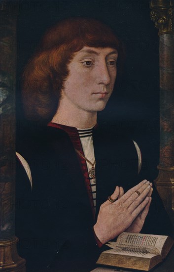 'A Young Man at Prayer', c1475. Artists: Cecil Reginald Grundy, Hans Memling.