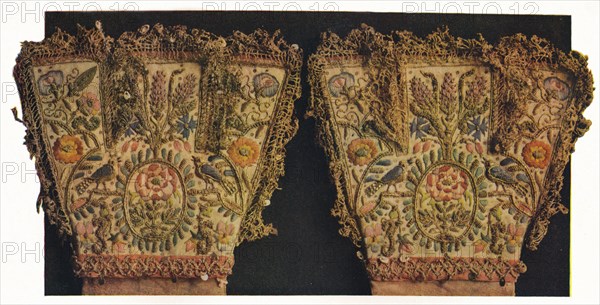 'Gauntlets of a pair of gloves, believed to have belonged to Prince Rupert', c17th century Artist: Unknown.