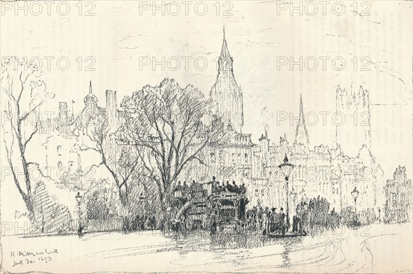 'Whitehall', c1893. Artist: Herbert Menzies Marshall.