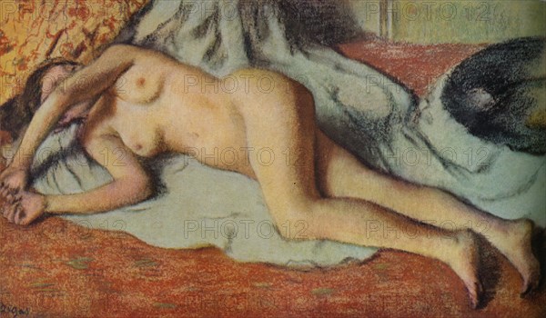 'Baigneuse allongée sur le sol', c1885. Artist: Edgar Degas.