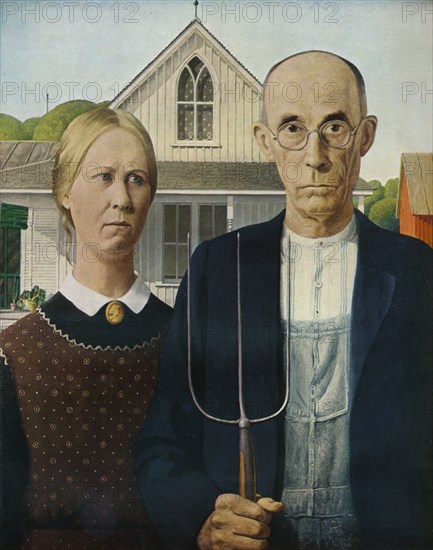 'American Gothic', 1930. Artist: Grant DeVolson Wood.