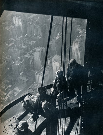 'The final stages of the Mast; the street is some quarter mile below', c1931. Artist: Lewis Wickes Hine.