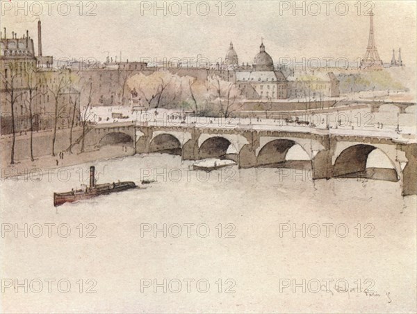 'The Pont Neuf', 1915. Artist: Eugene Bejot.