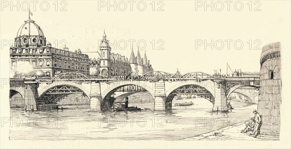 'Works on the old Pont Notre-Dame', 1913 (1915). Artist: Herman Armour Webster.