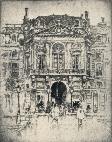 'The Porte de Valois, Palais-Royal', 1915. Artist: Lester George Hornby.