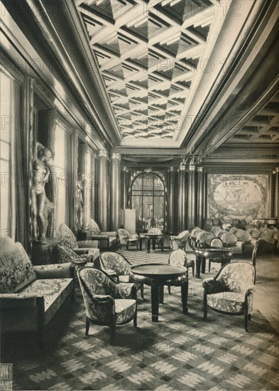 'S. S Ile de France, Grand Salon', c1927. Artist: Unknown.