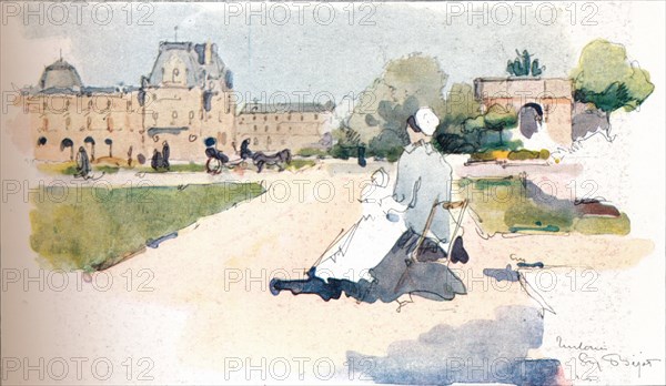 'Les Tuileries', 1915. Artist: Eugene Bejot.