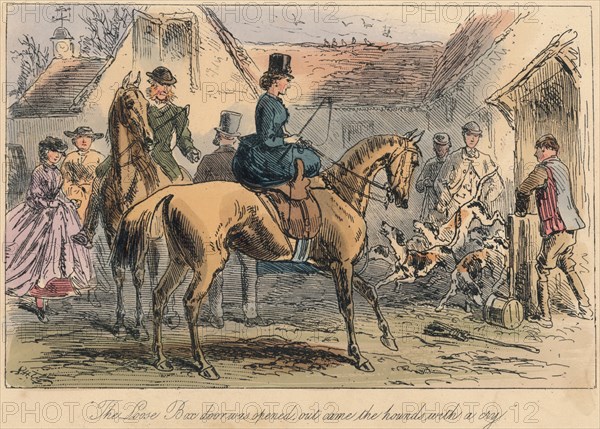 'The Love Box door was opened, out came the hounds with a cry', 1865. Artists: Robert Smith Surtees, John Leech, Hablot Knight Browne.