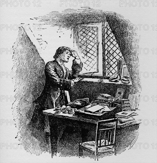 'Studying the formation of clouds from his attic', c1918. Artist: Unknown.