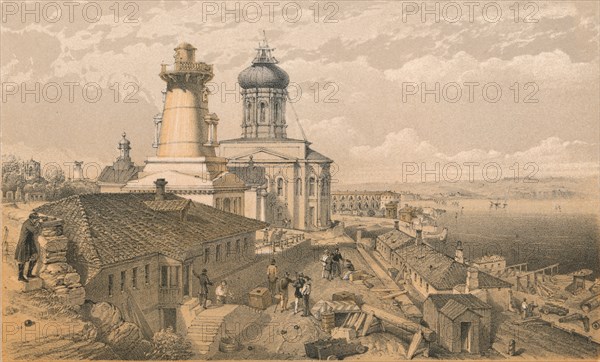 'The Admiralty, Sebastopol', 1856. Artist: William Simpson.