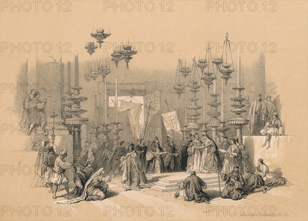 ''The Stone of Unction', 1855. Artist: David Roberts.