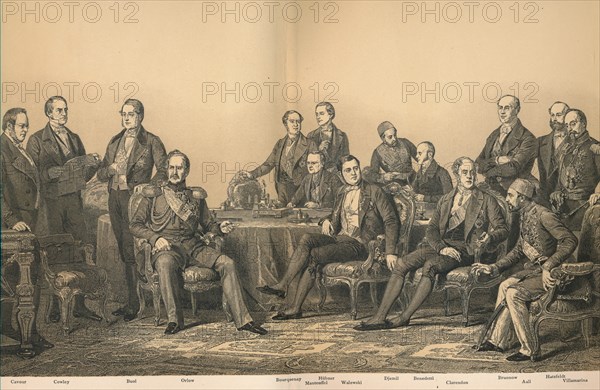 'The Congress of Paris in 1856', 1907. Artist: Auguste Blanchard.