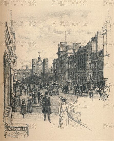 'The Gateway of St. James's Palace From St. James's Street', 1902. Artist: Thomas Robert Way.