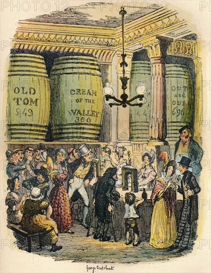 'The Gin Palace', c1900. Artist: George Cruikshank.