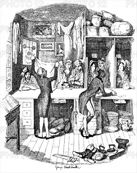 'The Pawnbroker's Shop', c1900. Artist: George Cruikshank.